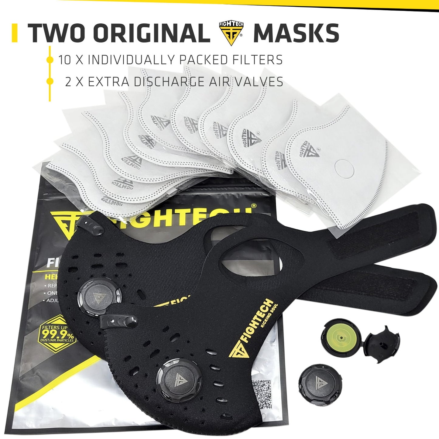 2 x FIGHTECH Neoprene Dust Masks